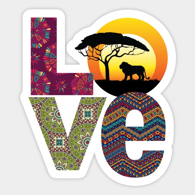 Animal Kingdom LOVE Sticker by 5571 designs